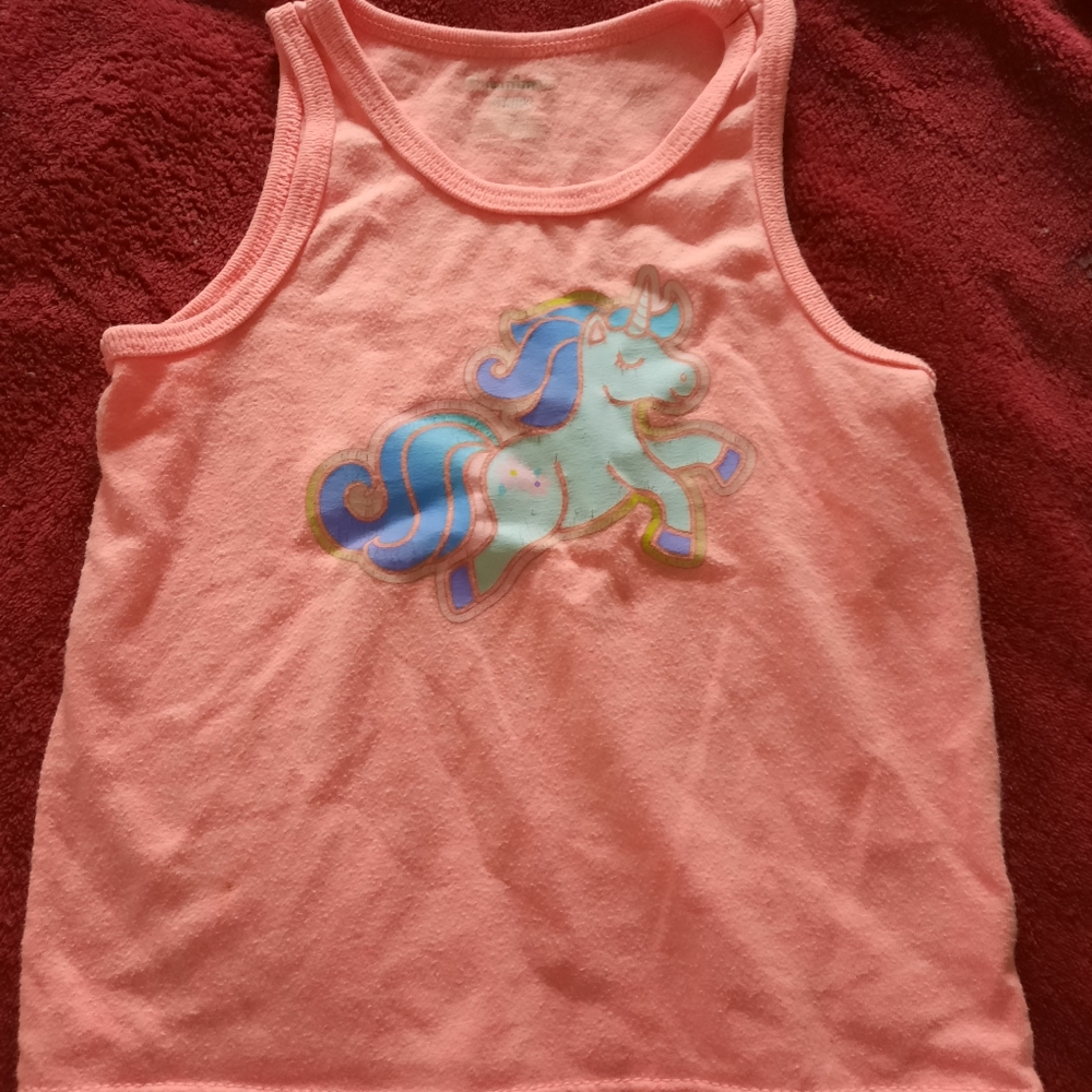 Girls Tank Top - Neon Unicorn - Size 3T - Cute -